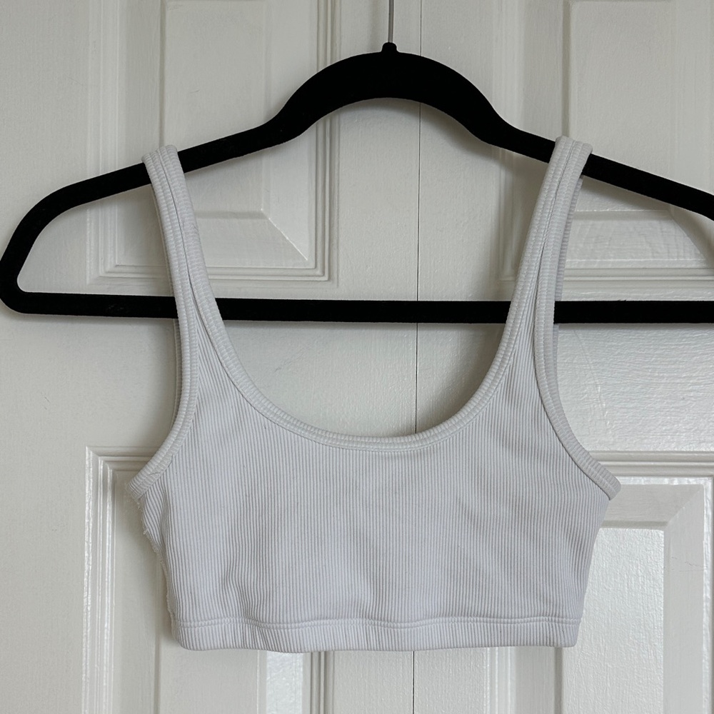 TNA White Ribbed Bra Tank - Picture 2 of 8